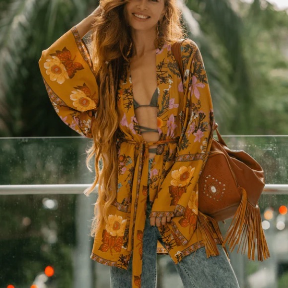 Sarrah Sweaters - Last 1 New Bohemian Kimono Cardigan Wrap Jacket